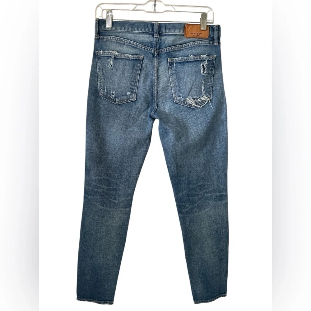 Moussy Vintage Distressed Mid Rise Ankle Jeans - Size 26